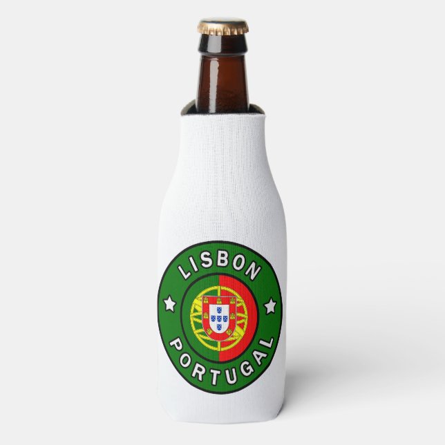 Lisbon Portugal Bottle Cooler (Bottle Front)