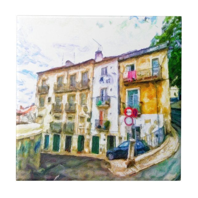 Lisbon Portugal Ceramic Tile (Front)
