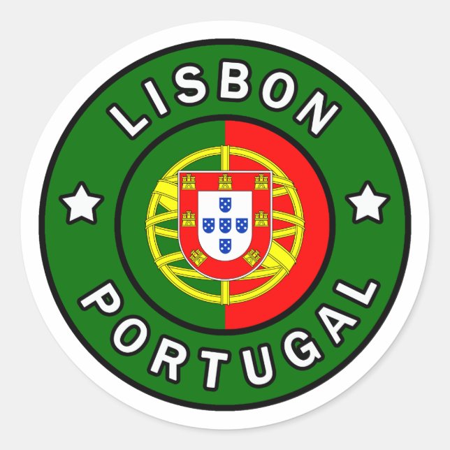 Lisbon Portugal Classic Round Sticker (Front)