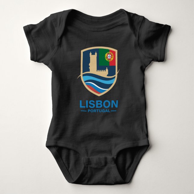 Lisbon Portugal Europe Baby Bodysuit (Front)
