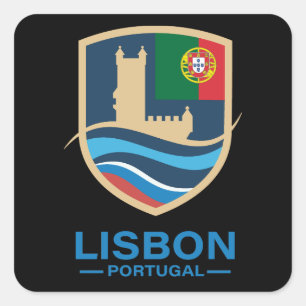 Lisbon Portugal Europe Square Sticker