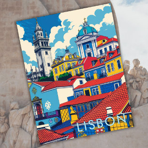 Lisbon Portugal Europe Travel Art Keepsake  Postcard