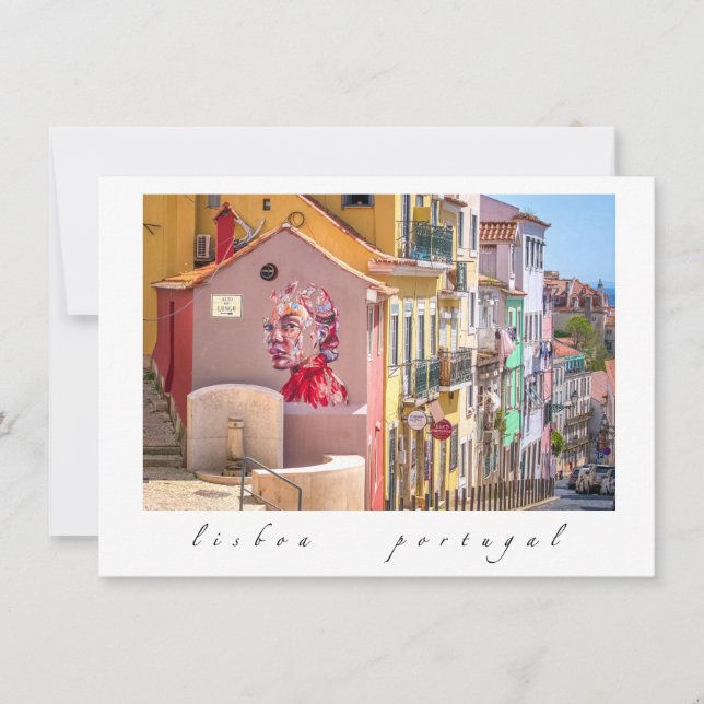 Lisbon, Portugal, Flat Note Card (Front)
