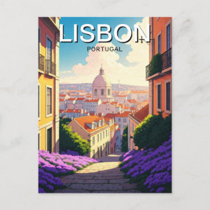 Lisbon Portugal Pantheon Alfama Anime Postcard
