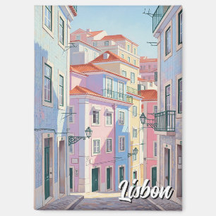 Lisbon Portugal Pantheon Alfama Pastel Magnet