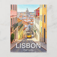Lisbon Portugal Pantheon Alfama Watercolor