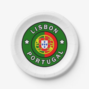 Lisbon Portugal Paper Plate