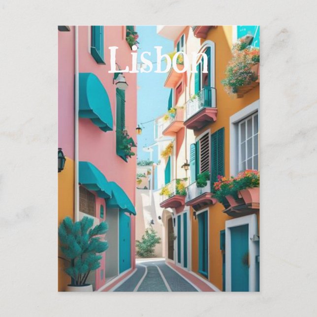 Lisbon Portugal Postcard (Front)