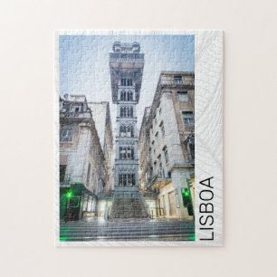 Lisbon Portugal Retro Elevator Holiday Souvenir Jigsaw Puzzle