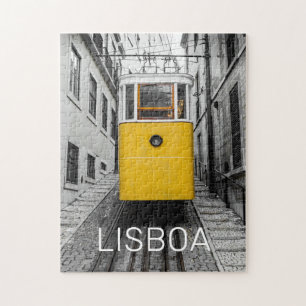 Lisbon Portugal Retro Tram Vintage Souvenir Jigsaw Puzzle