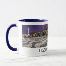 Lisbon Portugal Rossio Square Holiday Souvenir