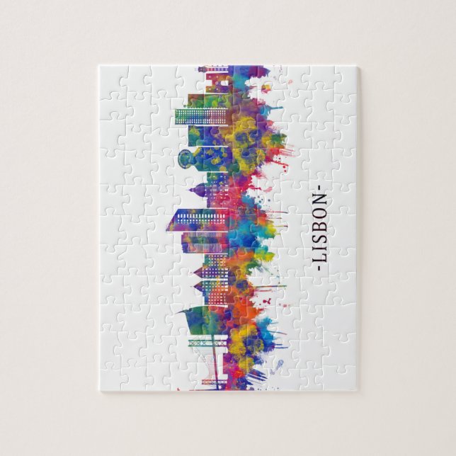 Lisbon Portugal Skyline Jigsaw Puzzle (Vertical)