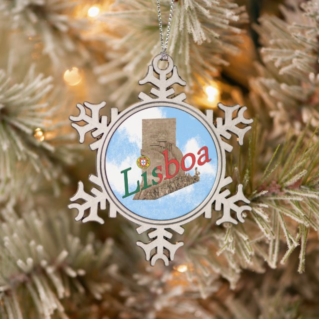 Lisbon Portugal Snowflake Ornament (Tree)
