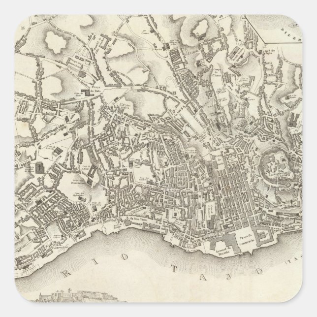 Lisbon, Portugal Square Sticker (Front)