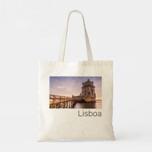 Lisbon Portugal Torre de Belém Sunset Holiday Tote Bag