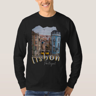 Lisbon Portugal Tram Portuguese Souvenirs Lisboa L T-Shirt