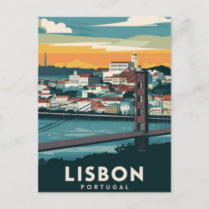 Lisbon Portugal Travel Postcard