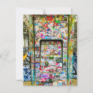 Lisbon Postcard, Fun Postcard, Colourful Graffiti Postcard