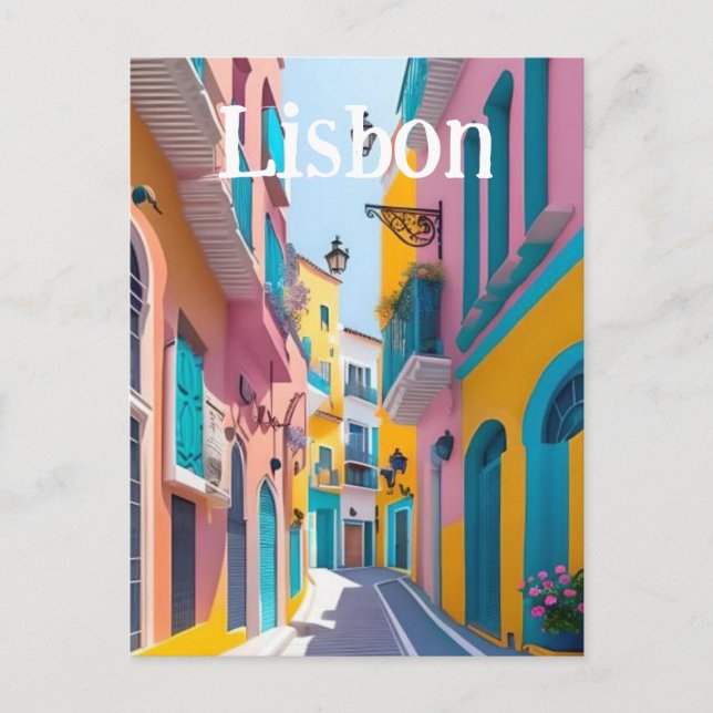 Lisbon Potugal Postcard (Front)