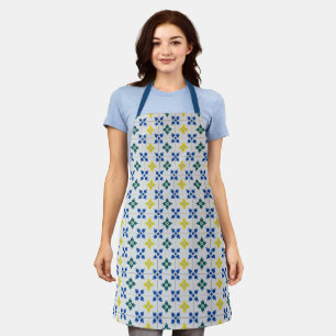 Lisbon pretty tiles or azulejo pattern apron