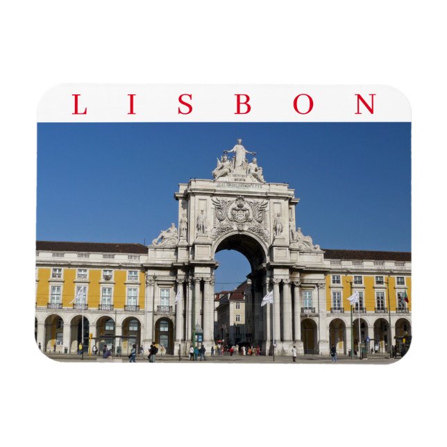 Lisbon Rua Augusta Arch fridge magnet (Horizontal)