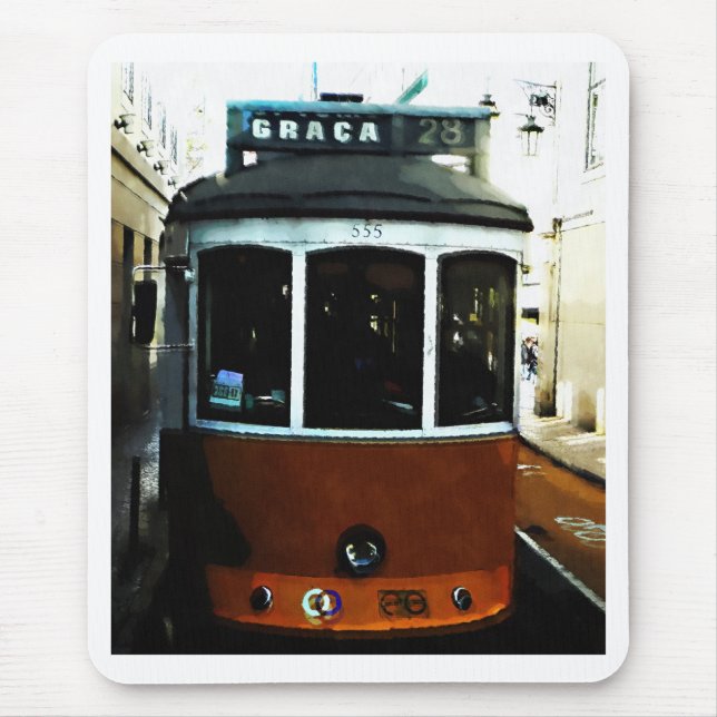 Lisbon tram closeup mouse pad (Front)