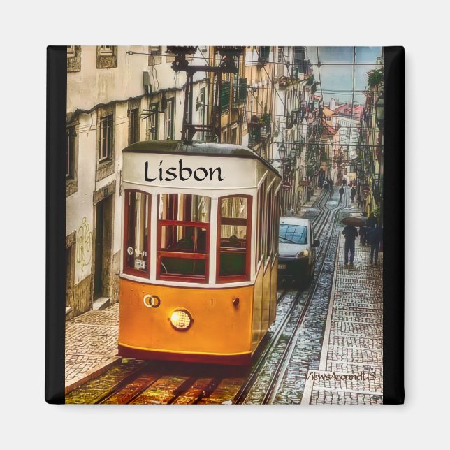 Lisbon Tram Magnet (Front)