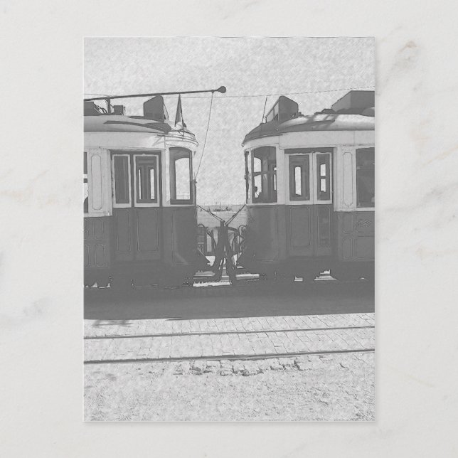 Lisbon trams postcard (Front)