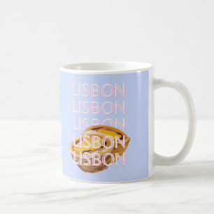 Lisbon Travel Art, Blue, Portugal, Pastel Coffee Mug