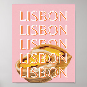 Lisbon Travel Art, Pastel, Portugal Poster