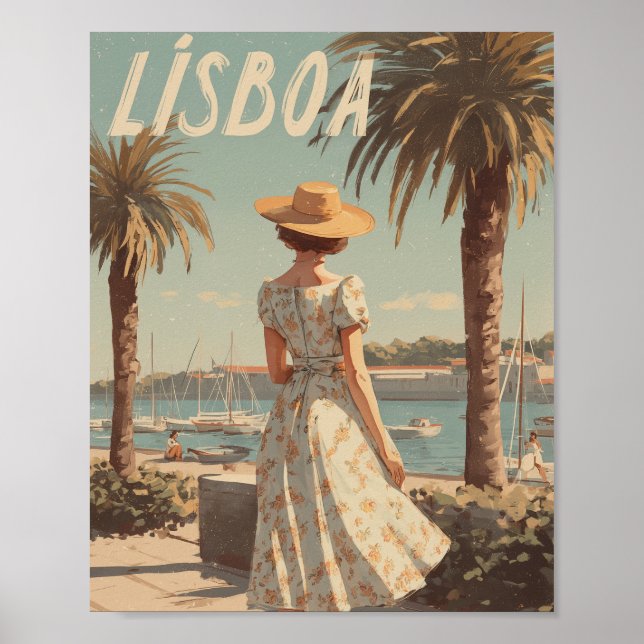 Lisbon vintage 50s poster (Front)