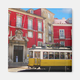 Lisbon Yellow Tram Magnet