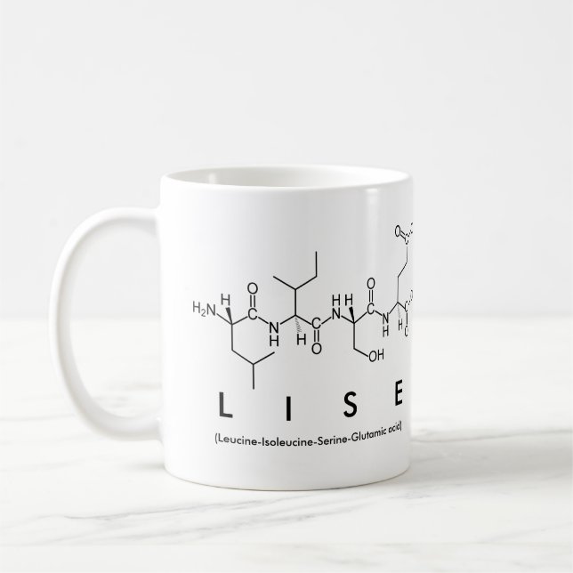 Lise peptide name mug (Left)