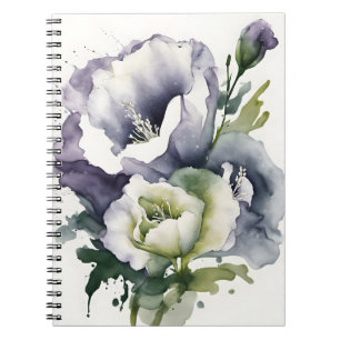 Lisianthus - Watercolor flowers Notebook