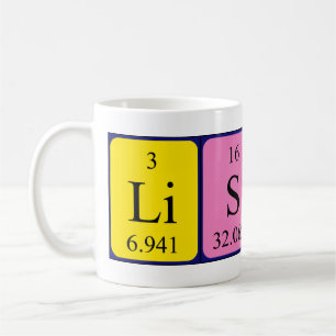Lison periodic table name mug