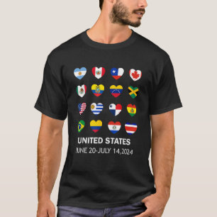 List Flag of countries in Copa United States of Am T-Shirt