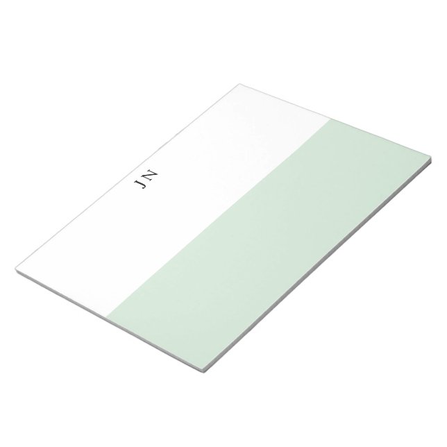 List Making Pretty Green Pastel White Colour Block Notepad (Angled)