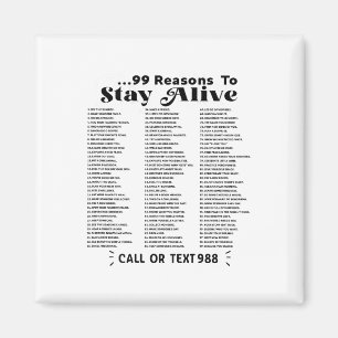 List Of 99 Reasons To Stay Alive - Mental Health A Magnet