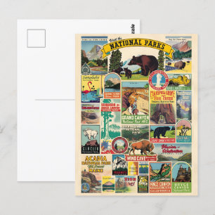 List of National Parks in the United States Postcard