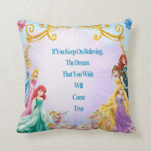 list of princesses throw pillow