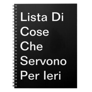 Lista Di Cose Che Servono Per Ieri Taccuino Notebook