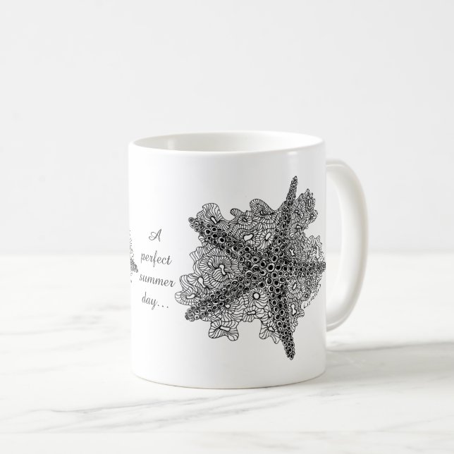Listakora Seashell Coffee Mug - Customisable (Front Right)