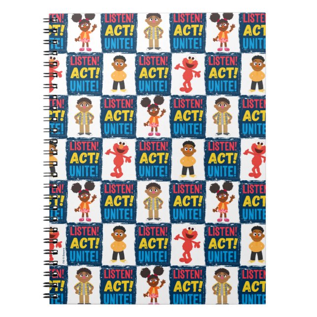 Listen! Act! Unite! Pattern Notebook (Front)