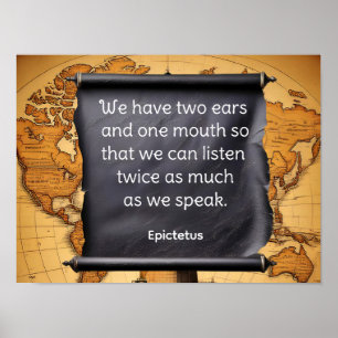 LISTEN MORE SPEAK LESS (Matte) Poster