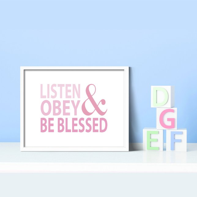 Listen Obey and Be Blessed  Poster (Creator Uploaded)