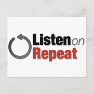 Listen on Repeat Postcard