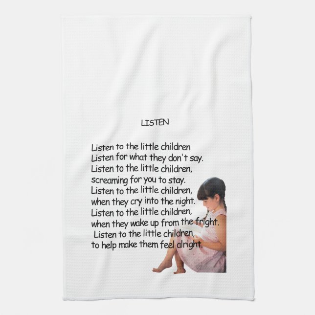 Listen Poem Towel (Vertical)