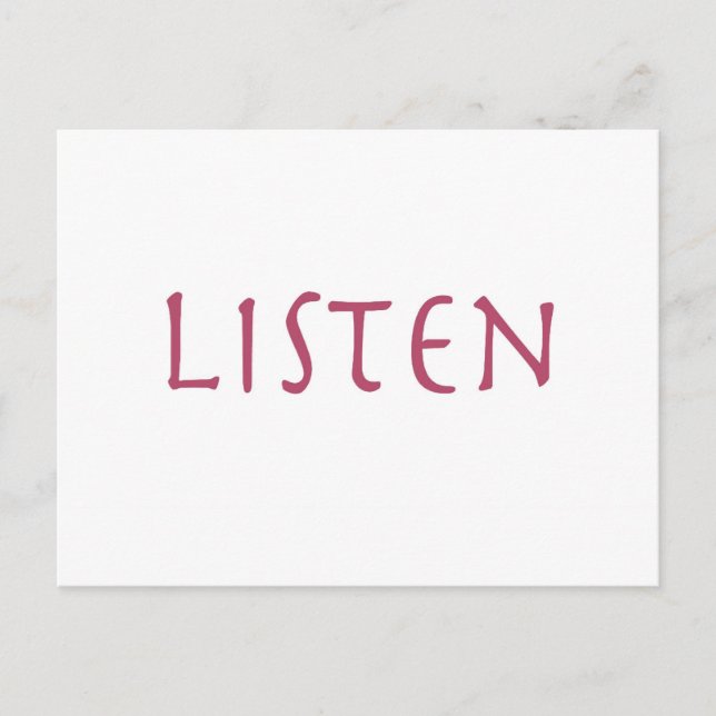 Listen Postcard (Front)