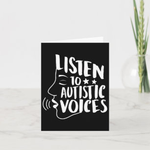 Listen To Autistic Voices Autism Mum Autism Awaren Card