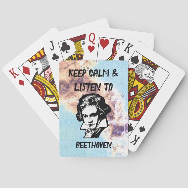Listen To Beethoven Classic Playing Cards (Back)